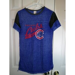 Chicago Cubs T-Shirt Baseball Graphic‎ Tee Short Sleeve Sleepwear Women's Size S